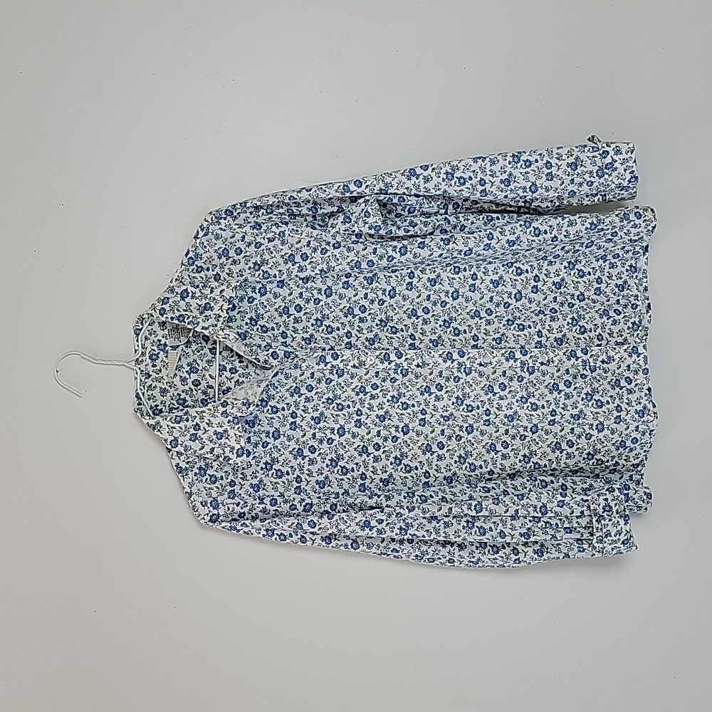 White Stag Floral Button-Down Shirt Size Medium